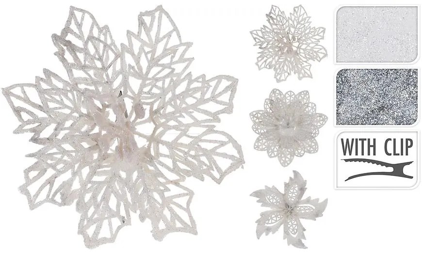 Kvet na klipse 8 cm (4 ks) 6ASS AWR204400