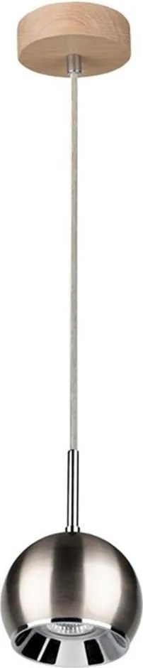 Spot-Light 5141174 - LED Luster na lanku BALL WOOD 1xGU10/5W/230V matný dub