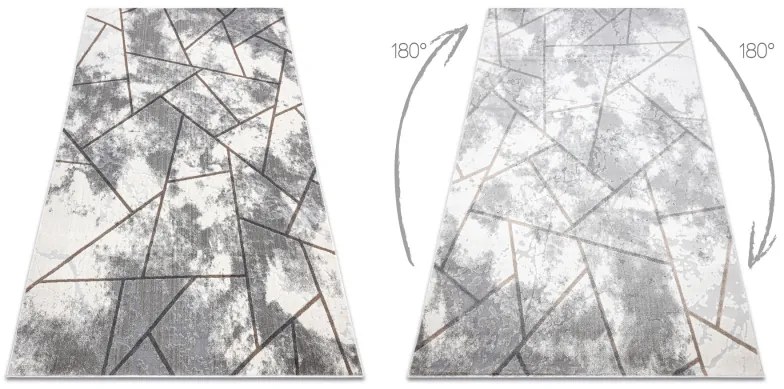 Moderný koberec NOBLE 1518 67 Vintage,  geometrický, krémovo/ sivý