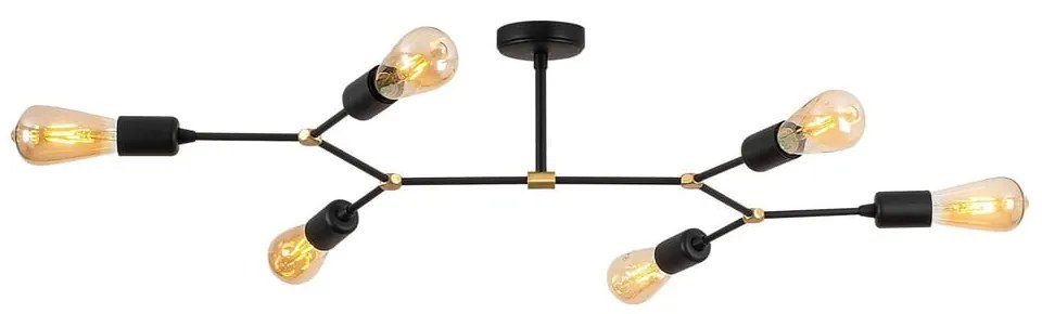 Čierne stropné svietidlo 48x95 cm Sparrow – Opviq lights