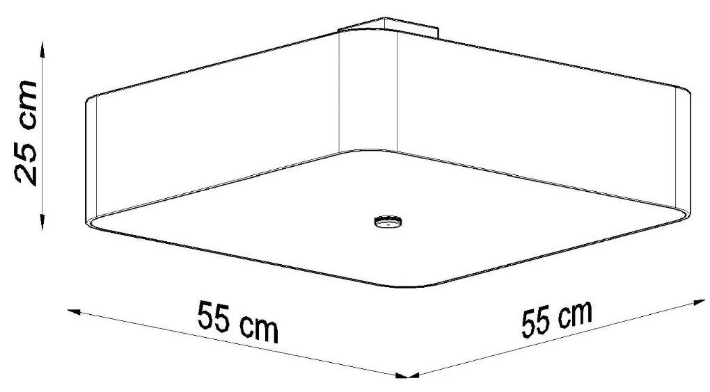 Stropné svietidlo Lokko, 1x biele textilné tienidlo, (biele sklo), (55 cm)