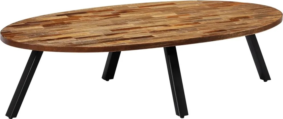 245417 Edco Konferenčný stolík, recyklované teakové drevo oválny 120x60x30 cm