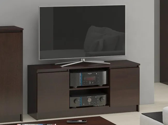 Stolík pod TV RTV 120 2D 1P wenge