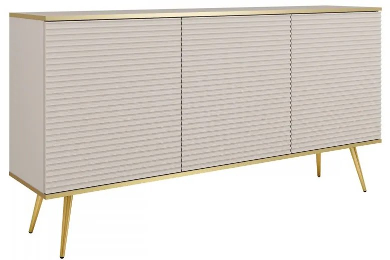 Komoda Oanisew K160, Farby:: čierna / čierna + zlatá