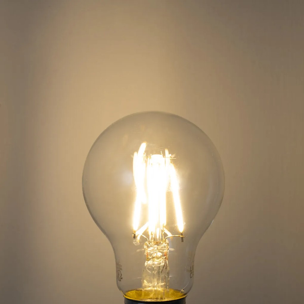 Sada 5 stmievateľných LED žiaroviek E27 A60 číra 4,5W 500 lm 2700K