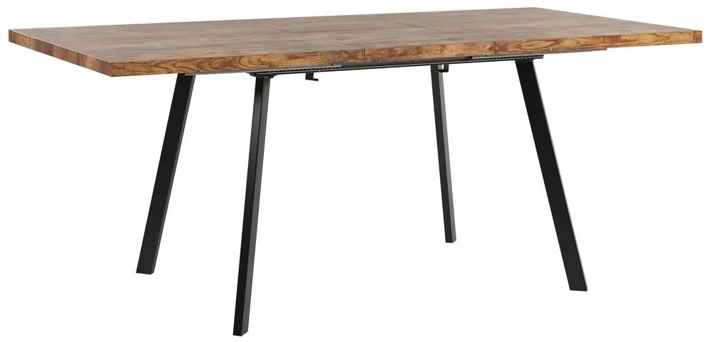 Rozkladací jedálenský stôl 140/180 x 90 cm svetlé drevo/čierna HARLOW Beliani