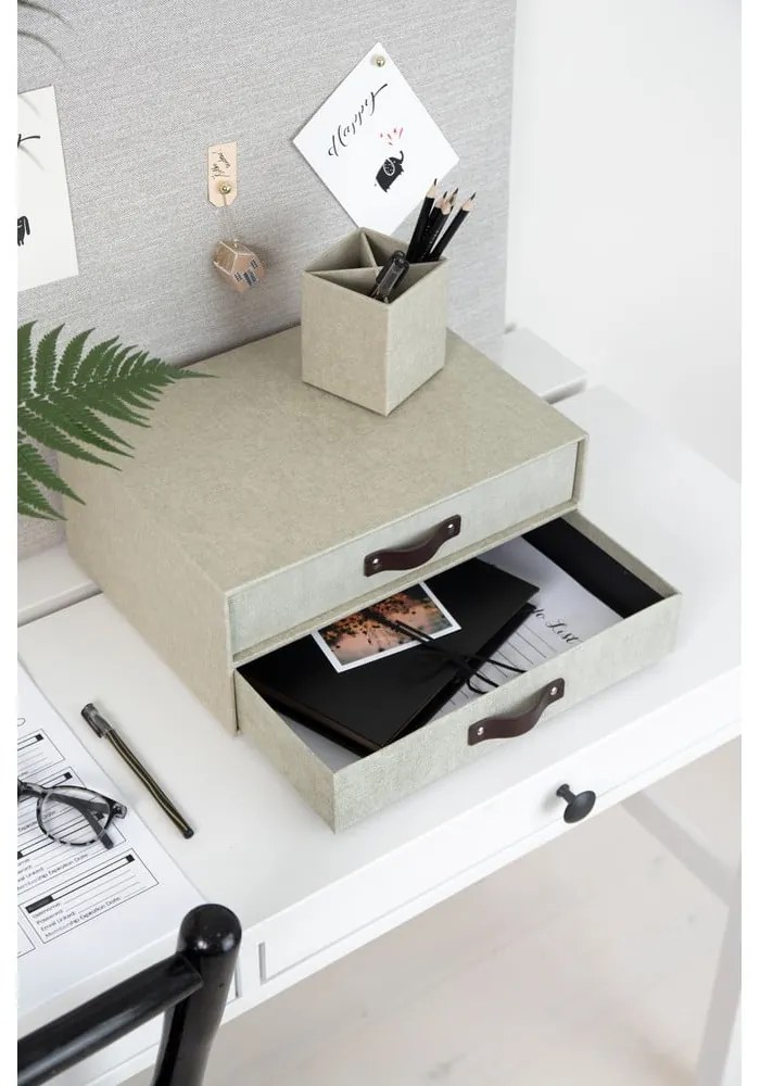Béžový zásuvkový box s 2 zásuvkami Bigso Box of Sweden Birger
