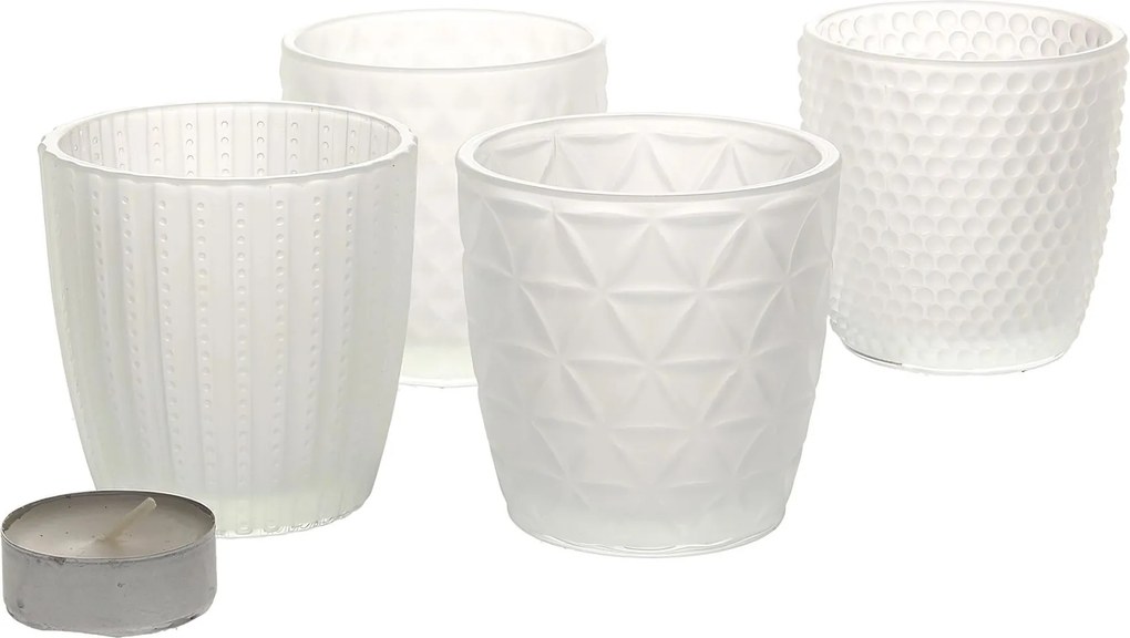 Svietniky Altare 4 ks. milk glass