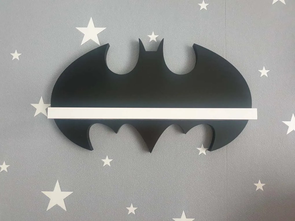 Polička batman - čierna