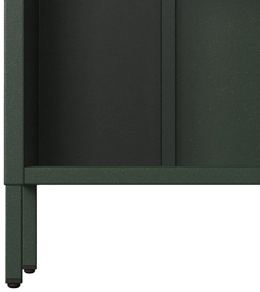 Knižnica do obývačky MARIO, 500 x 1800 x 350 mm, Modern: fľaškovo zelená farba