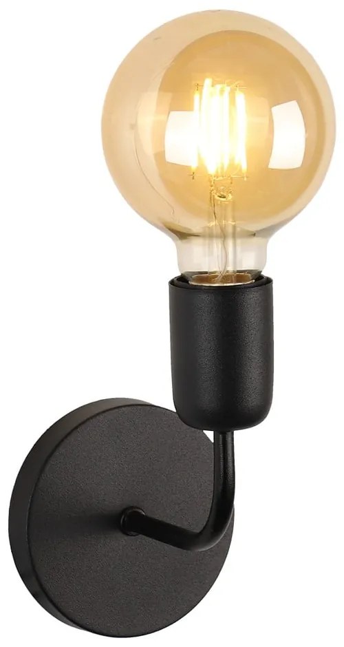Čierne kovové nástenné svietidlo Mosso - Squid Lighting
