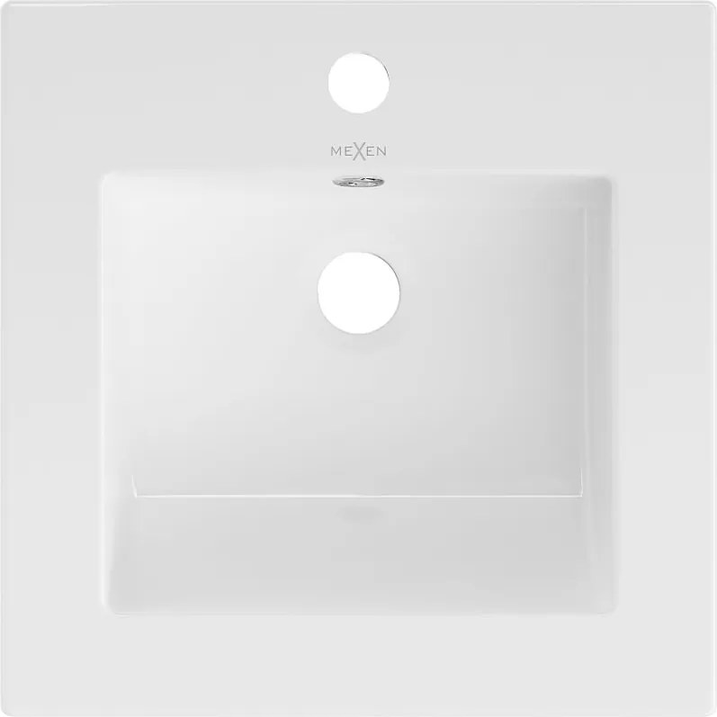 Mexen Atena umývadlo zapustené do dosky 41 x 41 cm, biele - 25014100