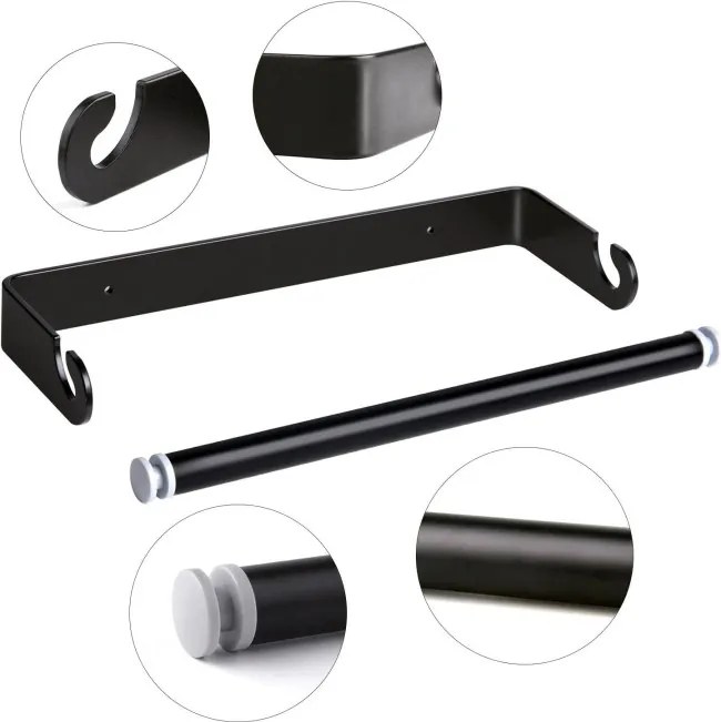 Držiak na kuchynské utierky DOGER čierny