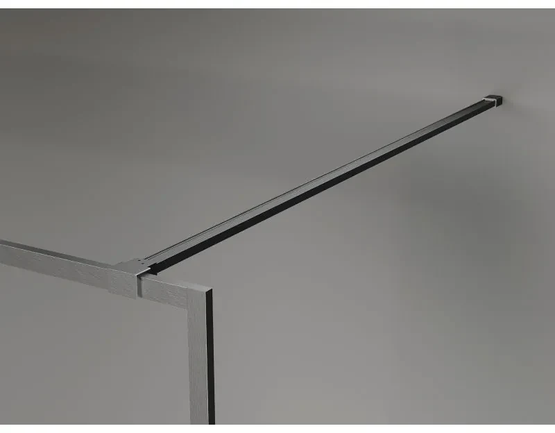 Mexen Kioto-F, sprchová zástena s rámom 120 x 202 cm, 8 mm číre sklo, grafitový profil, 800-120-104-66-00