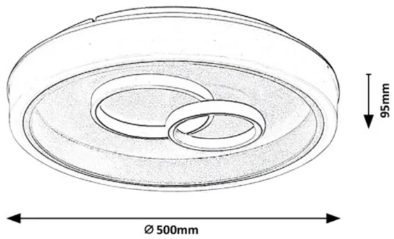 Rabalux - LED stropné svietidlo LED/40W/230V guľaté