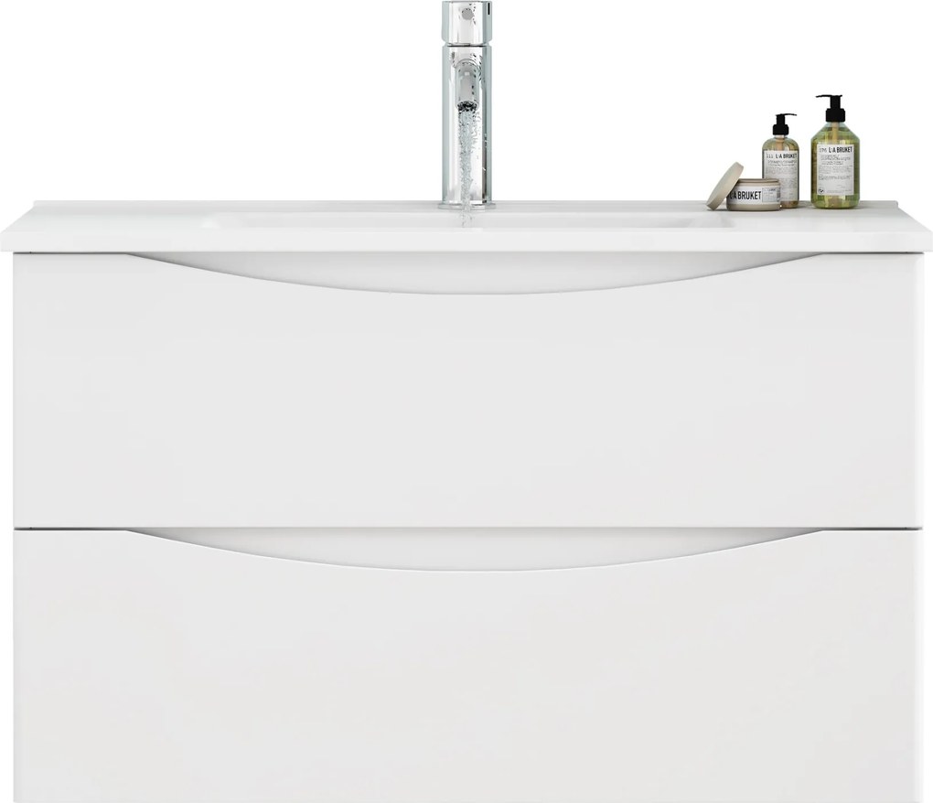 Závesná skrinka pod umývadlo Houseland Nirela 80 cm biela