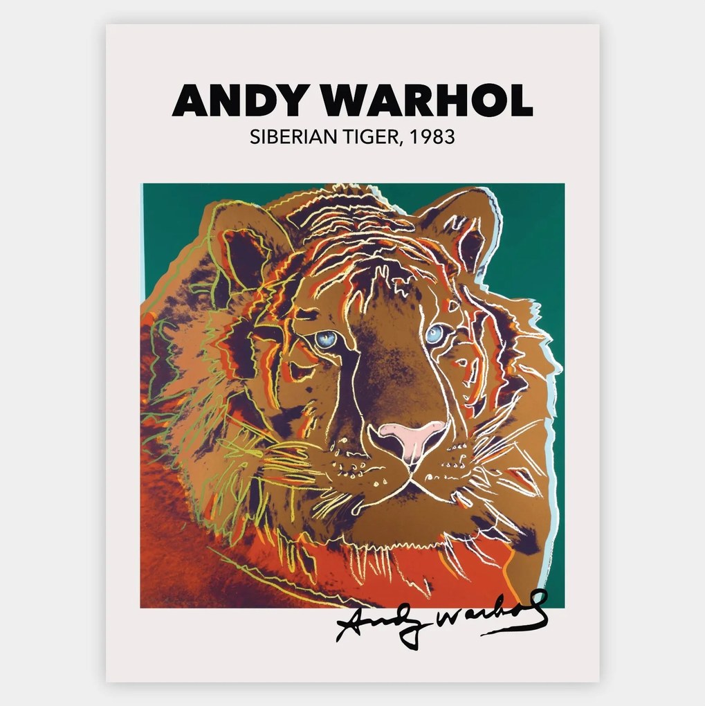 Plagát Siberian Tiger | Andy Warhol