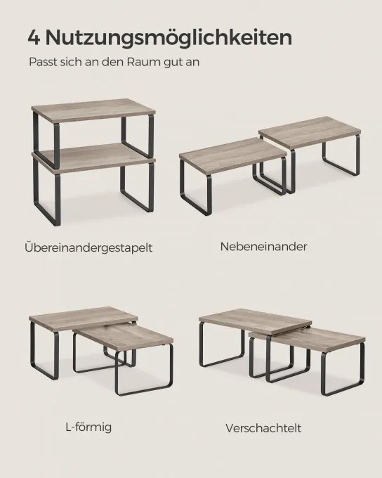 Set 4 kuchynských políc KCS021X02