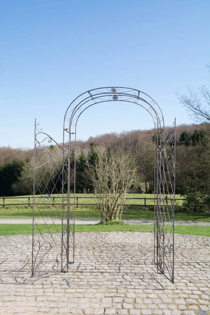 Oblúk na ruže Mel s bránkou - Bronzová