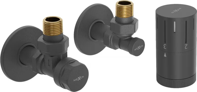 Mexen G05 súprava termostatická rohová s krytom R, antracit - W901-958-904-66