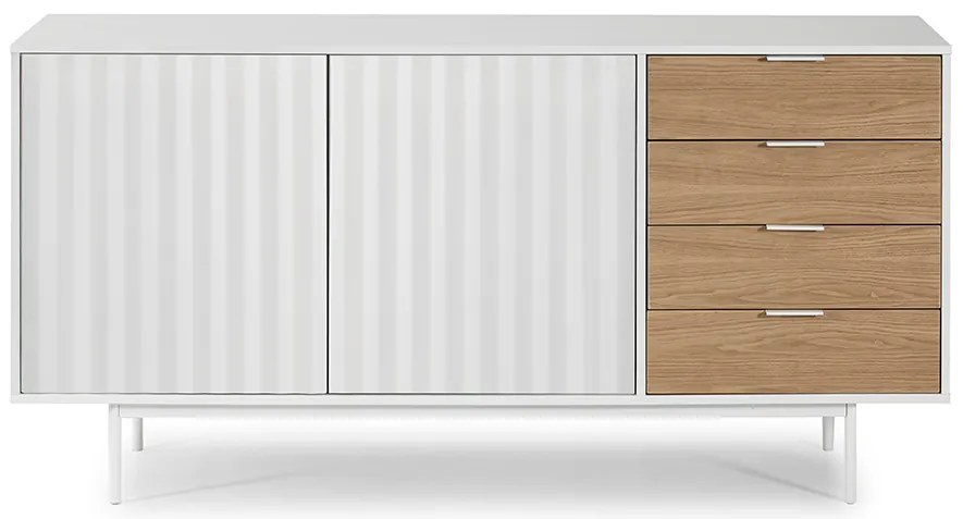 Teulat Sierra drevená komoda so zásuvkami - Čierna - 108 cm