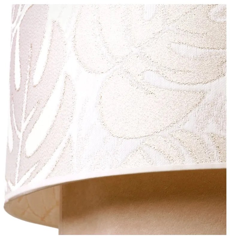 Závesné svietidlo Werona duo 7, 1x krémové/béžové textilné tienidlo so vzorom, w, g