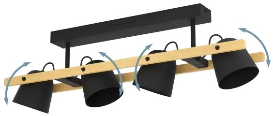 Eglo 900882 - LED RGBW Stmievateľný prisadený luster HORNWOOD-Z 4xLED/3,7W/230V