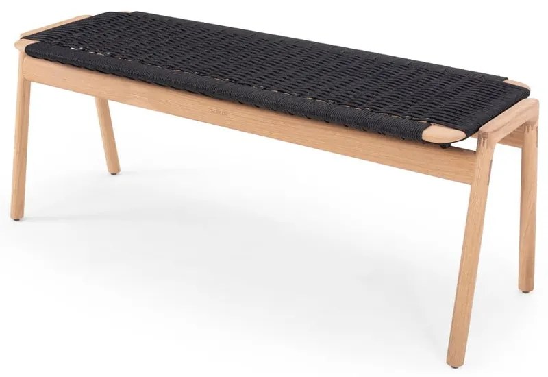 Čierna/v prírodnej farbe lavica Klupa – Gazzda