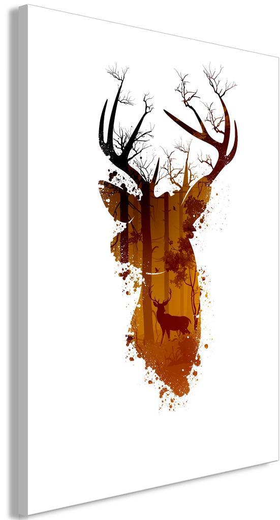 Artgeist Obraz - Deer in the Morning (1 Part) Vertical Veľkosť: 40x60, Verzia: Na talianskom plátne