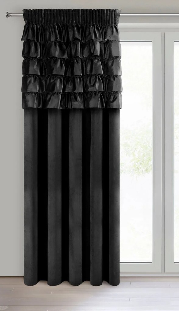 ZATEMŇOVACÍ ZÁVES NA PÁSKE AURA 140X270 CM ČIERNA