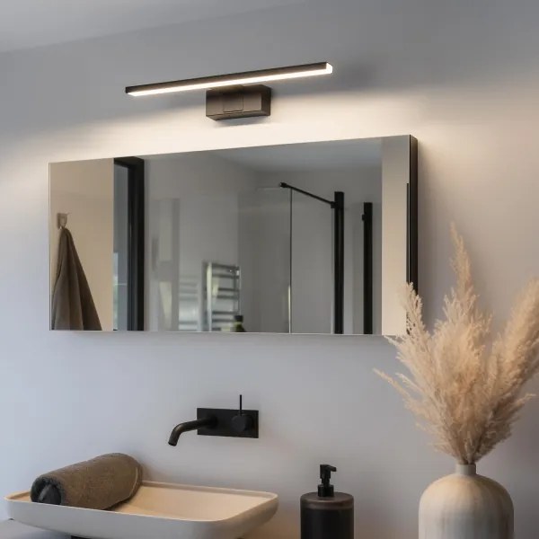 Aigostar - LED osvetlenie zrkadla do kúpeľne LED/8W/230V 4000K 40 cm IP44 čierne