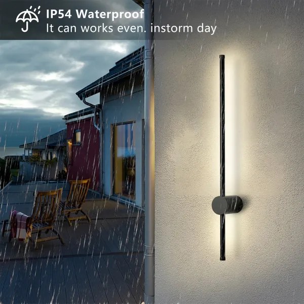 Brilagi - LED vonkajšie nástenné svietidlo AURA LED/12W/230V 4000K IP54 čierne