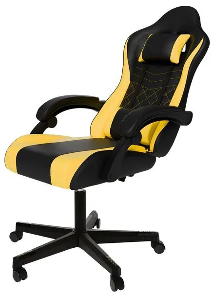 InternetovaZahrada Kancelárska stolička HyperSeat - čierna/žltá