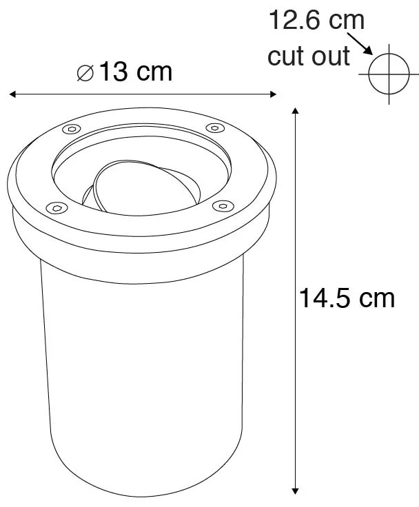 Sada 6 inteligentných vonkajších bodových svetiel nastaviteľných vrátane Wifi GU10 - Delux