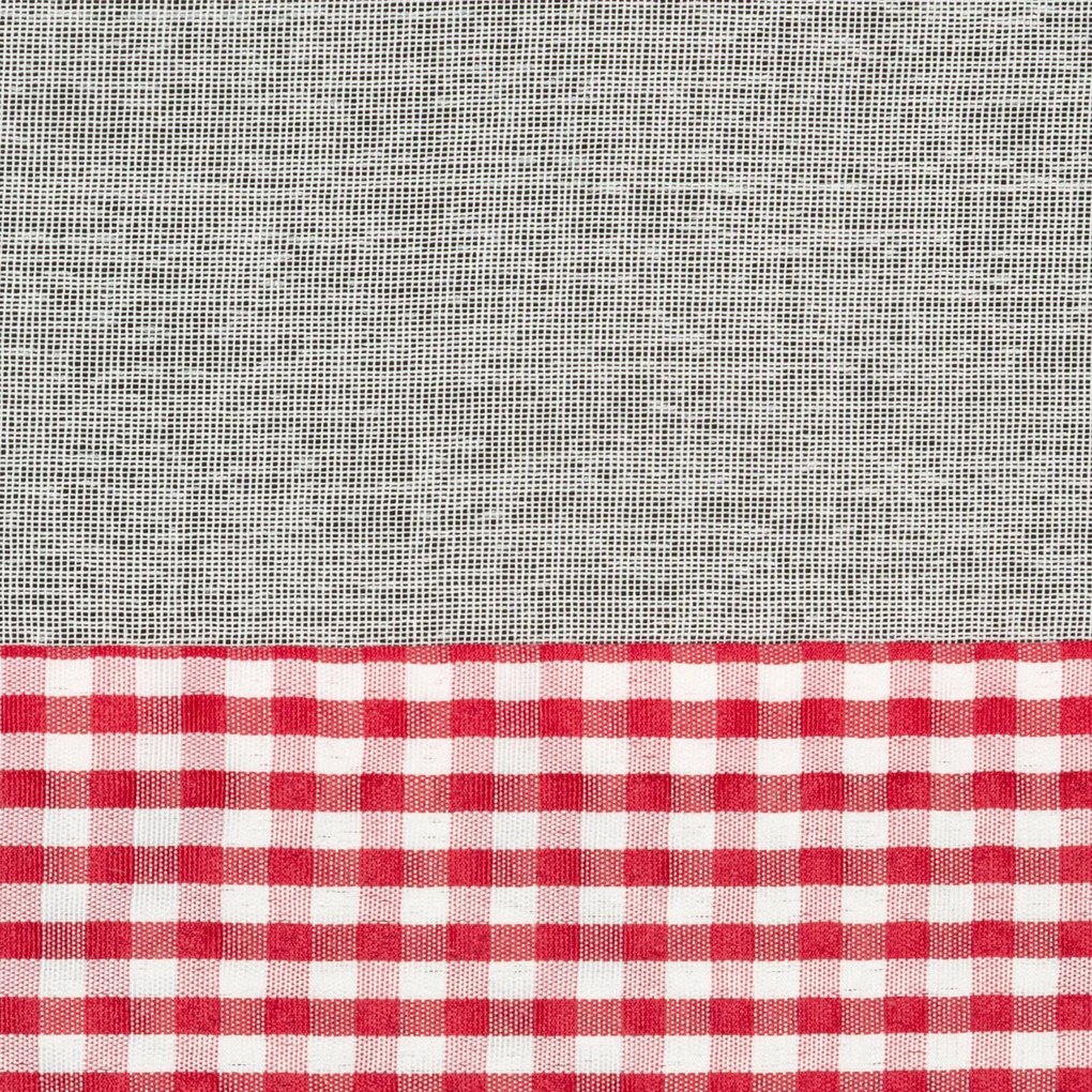 KRÁTKA ZÁCLONA NA PÚTKACH POLINA 150X40 CM ČERVENÁ