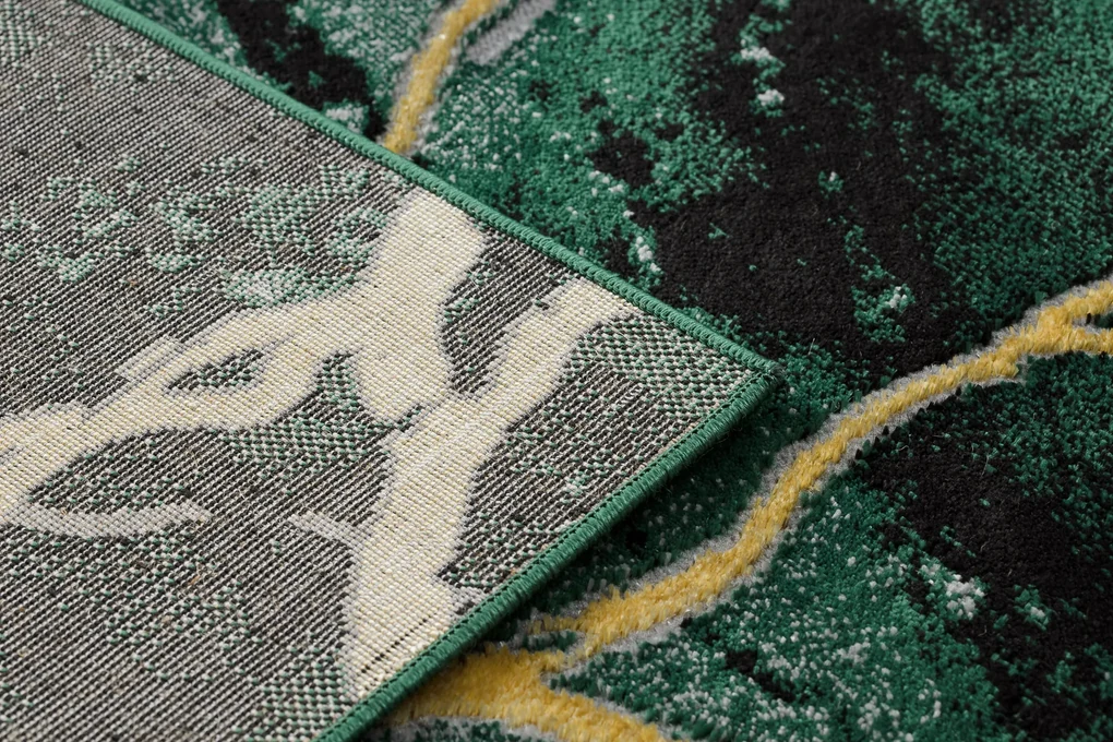 Koberec EMERALD exkluzívny 1018 glamour, mramor zeleno/ zlatý