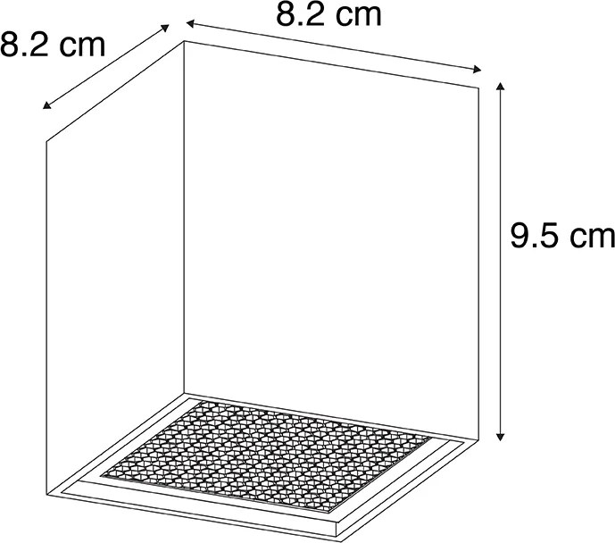 Inteligentný dizajnový reflektor čierny vrátane WiFi GU10 - Qubo Honey