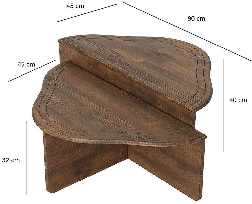 Konferenčný stolík Altopiano Walnut