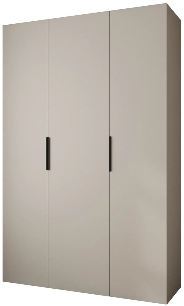 Šatníková skriňa 160 cm Carmela 40-4 (kašmír + čierna). Akcia -20%. Vlastná spoľahlivá doprava až k Vám domov. 1126659