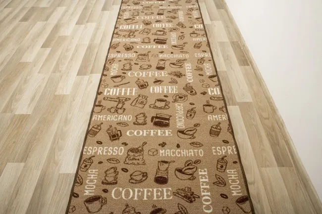 Protišmykový behúň COFFEE 04 hnedý, béž