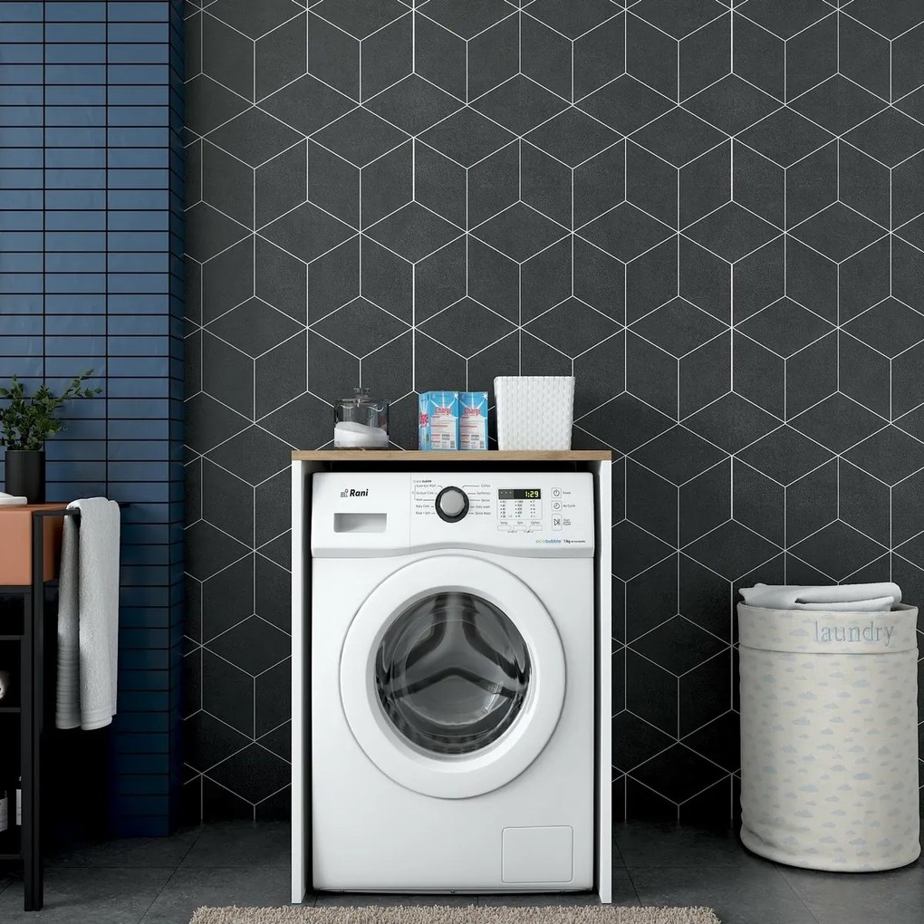 Skriňa nad práčku Duma White and Walnut