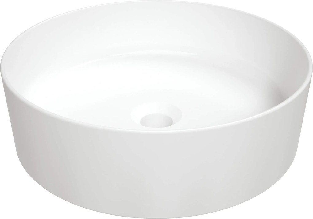 Deante Round, okrúhle umývadlo na dosku 405x405x145mm, biela lesklá, DEA-CGR_6U4S