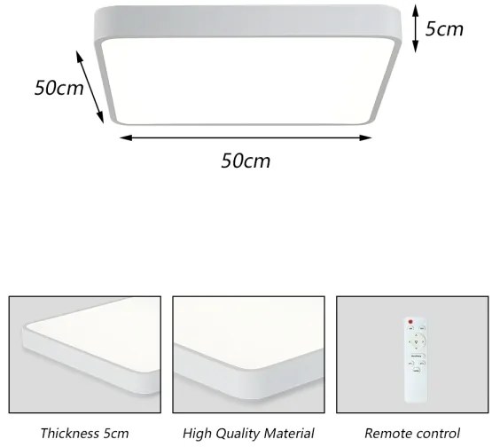 Brilagi - LED Stmievateľné svietidlo POOL SQUARE LED/48W/230V 3000-6000K 50x50 cm biela+DO