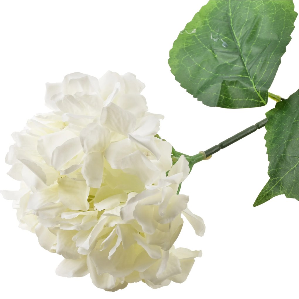 Umělá květina VIRIDIS HORTENSIA 73 cm bílá