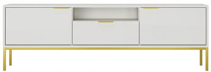 Televízny stolík Austin 175 cm biely/zlatý