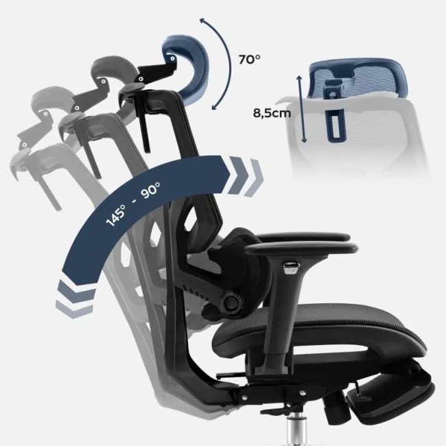 Kancelárska stolička Expert 8.7 Black Mesh