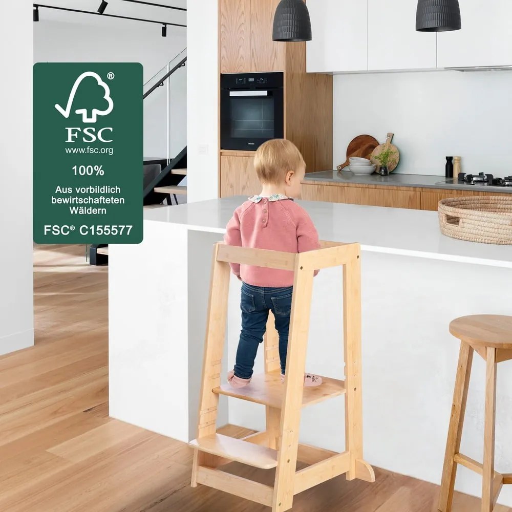 Bambusová učiaca veža v prírodnej farbe – Roba