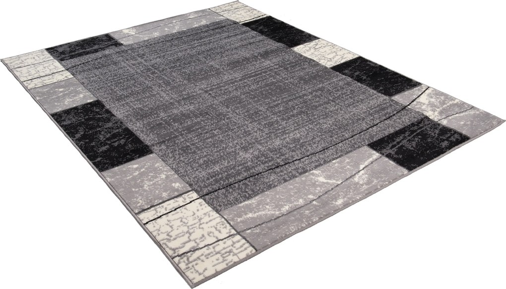 TA Koberec K872A DARK GRAY CHEAP PP CRM Sivý (tmavý) Obdĺžnikový Rozmer: 80x150 cm