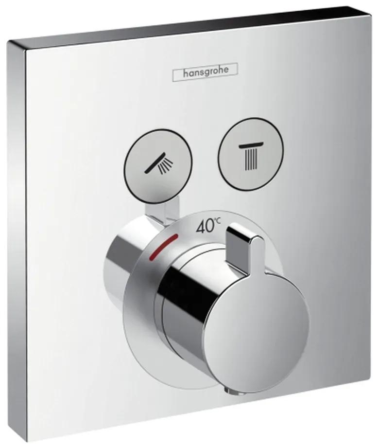Hansgrohe ShowerSelect - Termostat pod omietku pre 2 spotrebiče, chróm 15763000