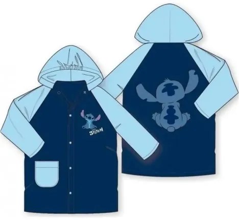 DIFUZED - Chlapčenská pláštenka Lilo a Stitch - tm. modrá 116